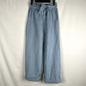 Mara Hoffman Swim Woman size M Sasha Wide Leg Stripe Pants Organic Linen/Cotton
